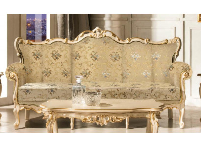 Sofa 3 miejsce do siedzenia Sofa Drewno Meble trzyosobowa kanapa sofy w stylu włoskim 200cm