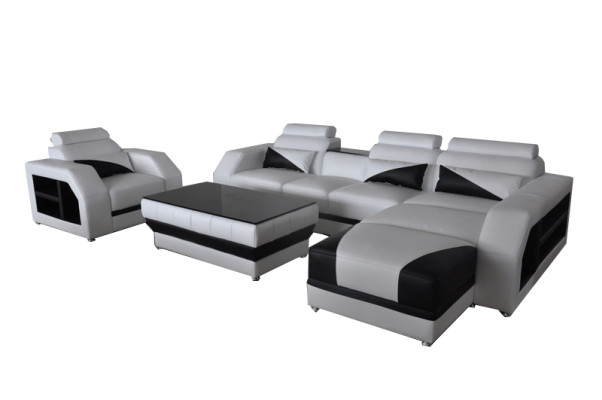 Sofa Ustawić Podkładkę Siedziba Zestaw Narożnik Fotel Skóra Sofy Fotel Tabela Couch