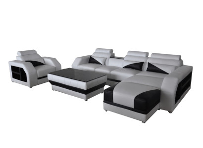 Sofa Ustawić Podkładkę Siedziba Zestaw Narożnik Fotel Skóra Sofy Fotel Tabela Couch