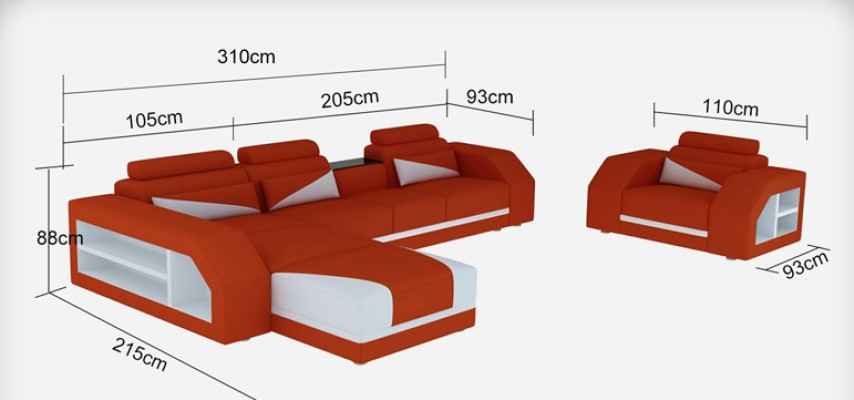 Sofa Ustawić Podkładkę Siedziba Zestaw Narożnik Fotel Skóra Sofy Fotel Tabela Couch