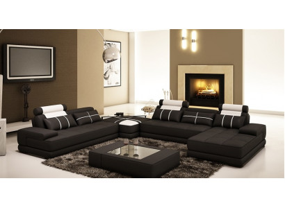 Narożnikowa kanapa kanapa Żywy krajobraz skórzana sofa xxl designerskie sofy Wolfhagen