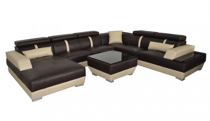 Skórzana sofa Żywy krajobraz Narożnik Ustawić Design Nowoczesna sofa Dekoracyjna Kształt U