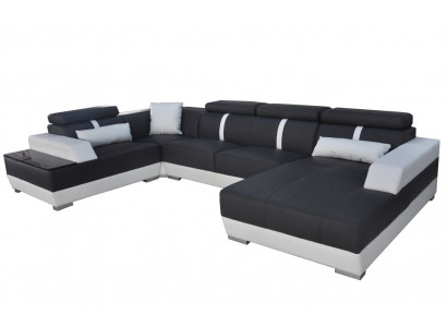 Skórzana sofa Żywy krajobraz Narożnik Ustawić Design Nowoczesna Sofa UForm+Chaise II K5015