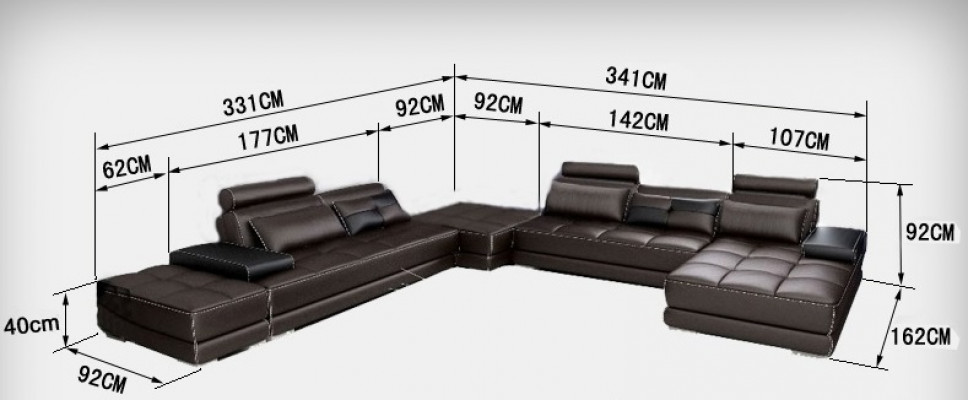 Sofa skórzana kanapa Żywy krajobraz Narożnik kanapa Narożnik Ustaw Design Nowoczesna Sofa Nowość A1146