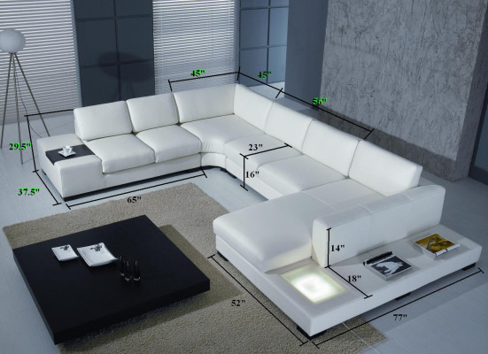 Skórzana sofa kanapa Żywy krajobraz Narożnik kanapa Narożnik Ustaw Design Modern Sofa A1110