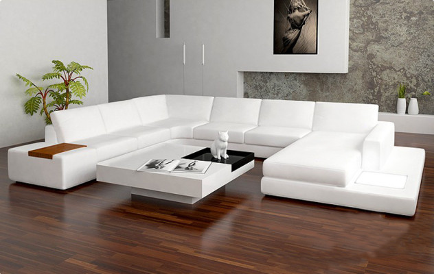 Skórzana sofa kanapa Żywy krajobraz Narożnik kanapa Narożnik Ustaw Design Modern Sofa A1110