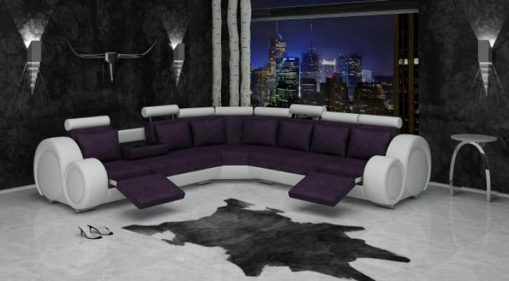 Włókienniczy SOFA +USB, SOFA PROJEKTANTOWA Narożnikowa kanapa Żywy krajobraz Narożnik NOWOŚĆ Ustawić Skóra