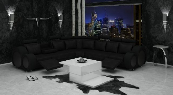 Włókienniczy SOFA z USB DESIGNER SOFA Ustawić Skóra Narożnikowa kanapa Żywy krajobraz Narożnik NOWOŚĆ