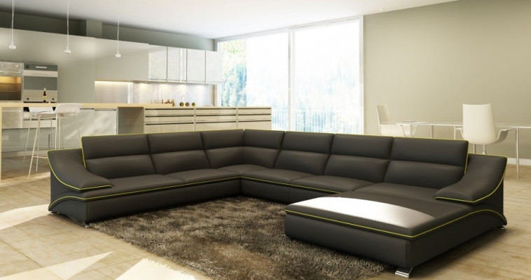 Ekskluzywny Kształt U Skóry -Narożnikowa kanapa Luxury I Elegance dla Twojego domu