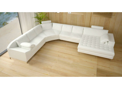 Sofa skórzana kanapa Żywy krajobraz Narożnikowa kanapa Narożnik Ustaw Design Modern Sofa Nowość