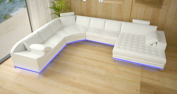 Sofa skórzana kanapa Żywy krajobraz Narożnikowa kanapa Narożnik Ustaw Design Modern Sofa Nowość