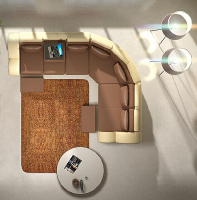 Designerska skórzana sofa + narożnik USB Sofa skórzana kanapa Sofa Żywy krajobraz Made In EU