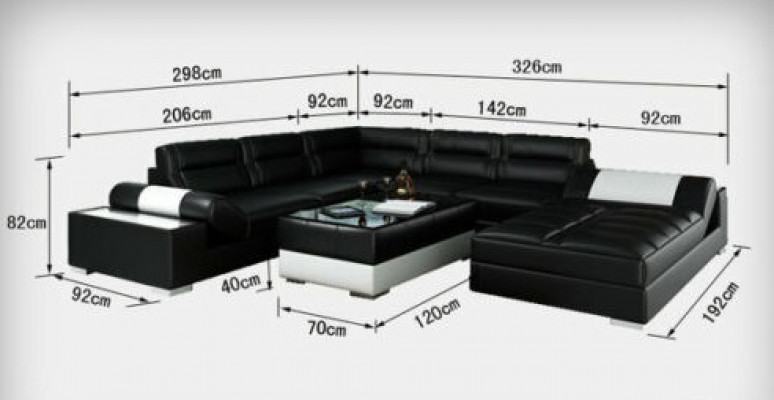 Design Skóra Żywy krajobraz Narożnik Sofa Nowoczesna Ustaw Sofa Narożnik Nowa Szara USB