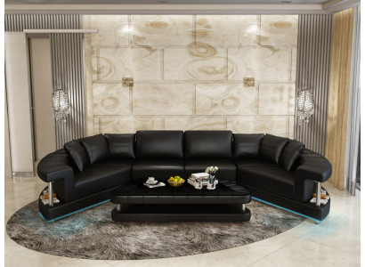 Żywy krajobraz Trapez Shaped Okrągłe Narożnikowa kanapa Sofa Okrągły Couch Podkładka U Shape + USB