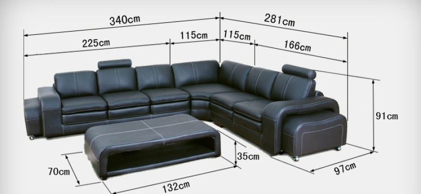 Skóra Couch Żywy krajobraz Narożnik Ustawić Design Sofa L-Shape A1109B Sofy Kanapy