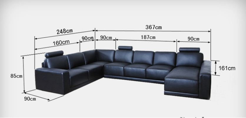 Skórzana sofa kanapa Żywy krajobraz Narożnikowa kanapa Narożnik Ustaw Design Modern A1121