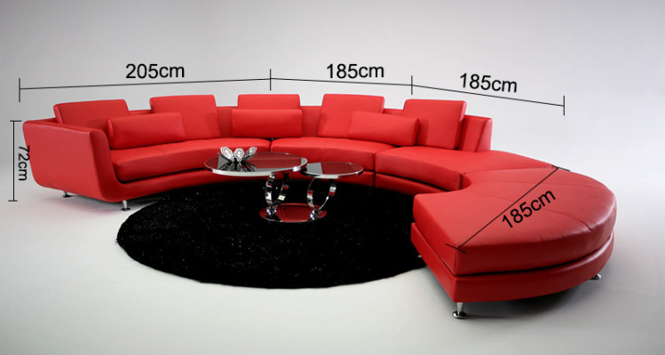 Skórzana sofa kanapa Żywy krajobraz Narożnik kanapa Narożnik Ustaw Design Modern Sofa A1102