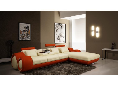 Opatentowany projekt Narożnikowa kanapa Sofa Kanapa Podkładka Skóra Narożnik BERLINo Żywy krajobraz