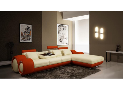 Opatentowany projekt Narożnikowa kanapa Sofa Kanapa Podkładka Skóra Narożnik BERLINo Żywy krajobraz
