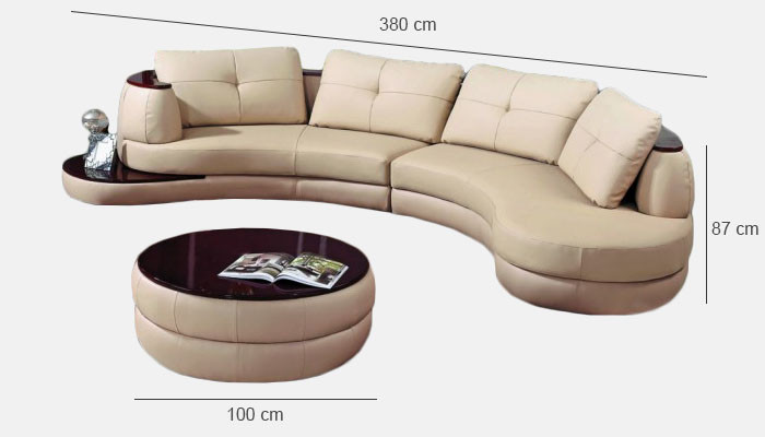 Designerska sofa Narożnikowa kanapa Żywy krajobraz Sofa okrągła Sofa skórzana Kanapa Sofa UForm PR-S