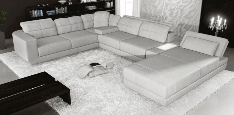 Narożnik Sofa Kanapa Podkładka Narożnik Skóra Sofa Kanapa Meble Nowy Żywy krajobraz U kształt