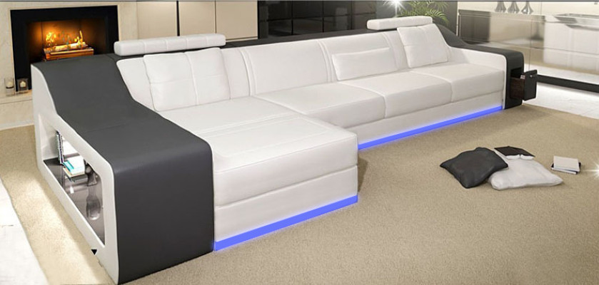 Skórzana sofa kanapa Żywy krajobraz Narożnik kanapa Narożnik Ustaw Design Modern Sofa B2017B