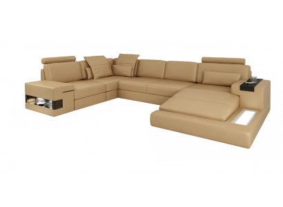 Narożnikowa kanapa Kształt U Sofa Żywy krajobraz Podkładka Funkcja łóżka Design Modern New