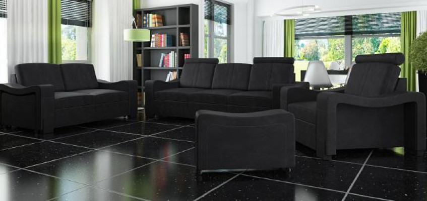 Zestaw sofowy włókienniczy Podkładka Sofa z USB Ustawić sofę materiałową 3+2+1 Żywy krajobraz