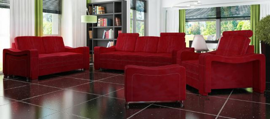 Zestaw sofowy włókienniczy Podkładka Sofa z USB Ustawić sofę materiałową 3+2+1 Żywy krajobraz
