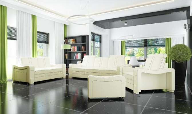 SOFA SKÓRZANA Wykonane na miarę SOFA SOFA 3+2+1 USB COUCH Ustawić ZESTAW TAPICEROWANY Nowość