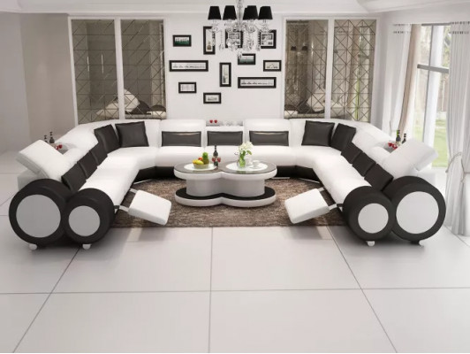 Narożnikowa kanapa UForm Nowoczesna Sofa Skórzana Sofa Kanapy Podkładka Designerskie Sofy Ustawić