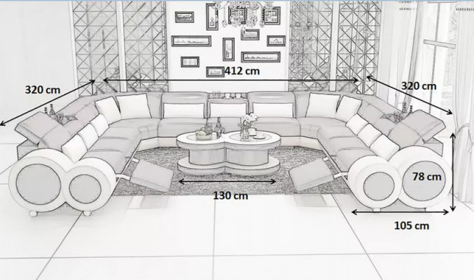 Narożnikowa kanapa UForm Nowoczesna Sofa Skórzana Sofa Kanapy Podkładka Designerskie Sofy Ustawić