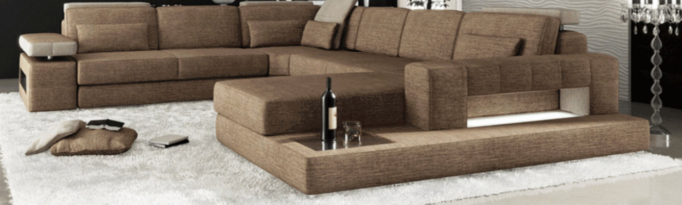 Narożnik Sofa Couch Podkładka Żywy krajobraz U Form Narożnikowa kanapa Żywy krajobraz New