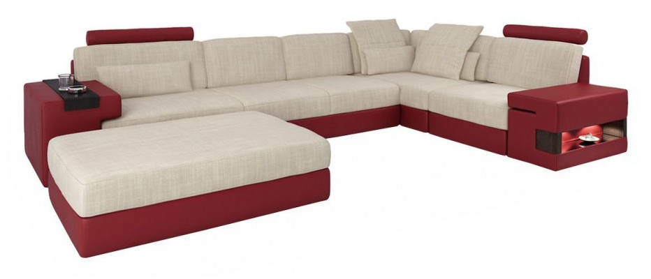 Żywy krajobraz U Form Narożnik Sofa Podkładka Kanapa Narożnik Skóra Sofa Kanapy Meble Nowe
