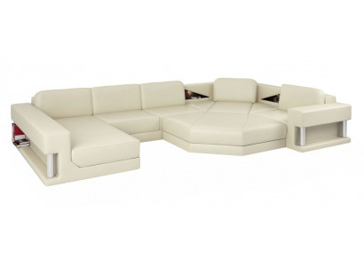 Narożnikowa kanapa Kształt U Couch Żywy krajobraz Sofa Couch Modern Design Sofa Włókienniczy Skóra
