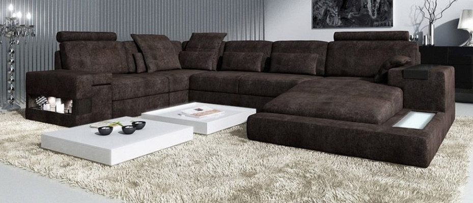 Sofa tekstylna Narożnikowa kanapa w kształcie litery U Sofa nowoczesna Sofa skórzana Sofa Narożnikowa kanapa Podkładka Żywy krajobraz