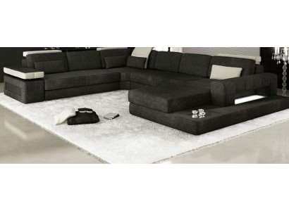 Living Landscapes Narożnikowa kanapa kanapa tkanina skórzana Podkładka Narożnik sofa w kształcie U nowa