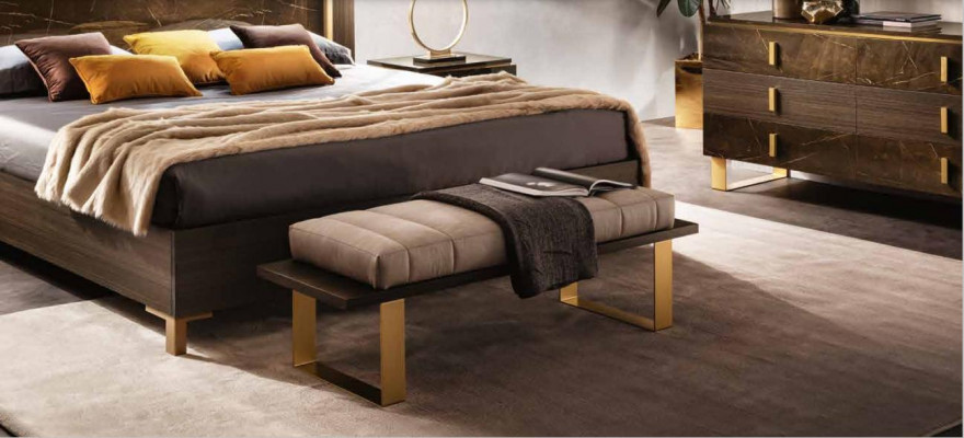 Podnóżek Designerski Stołek Boczny Ławka Włoska Sypialnia Meble 140cm