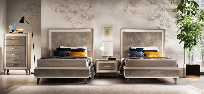 Łóżko tapicerowane łóżka Łóżko Podkładka Drewno Designer Hotel Design arredoclassic 120 cm