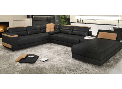 Nowoczesne sofy Żywy krajobraz Narożnikowa kanapa Materiał Kształt U Couch Design Podkładka Włókienniczy Narożnik