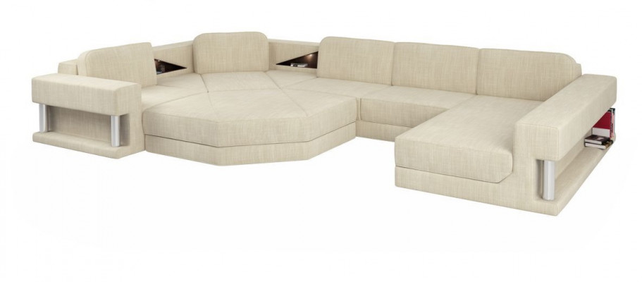 Kształt U Sofa Couch Design Couch Włókienniczy Modern Podkładka Nowy Żywy krajobraz Narożnikowa kanapa