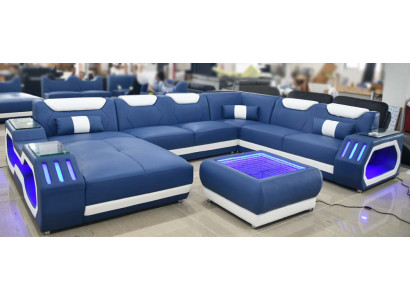 Sofy U Shape Narożnikowa kanapa Podkładka Kanapa Skóra Narożnik Nowy Żywy krajobraz Designer Couch
