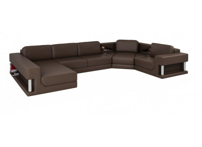 Żywy krajobraz Couch Podkładka Narożnikowa kanapa Nowa skórzana sofa designerska sofa w kształcie litery U