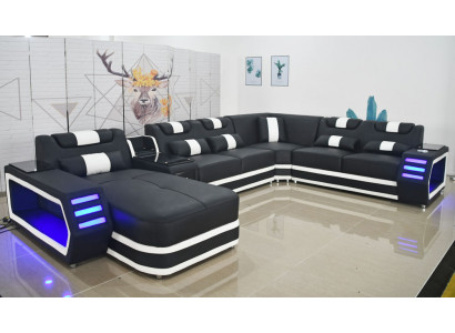Żywy krajobraz Couch Włókienniczy Skóra Sofy Podkładka Narożnik Design Narożnikowa kanapa Kształt U