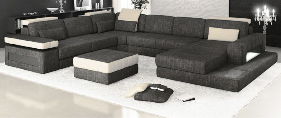 Narożnikowa kanapa Couch Design Podkładka Włókienniczy New Żywy krajobraz Kształt U funkcji łóżka Materiał