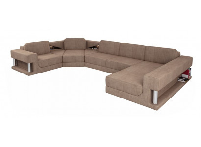 Kształt U funkcji łóżka Couch Design Podkładka Włókienniczy Narożnik Żywy krajobraz Narożnikowa kanapa Material