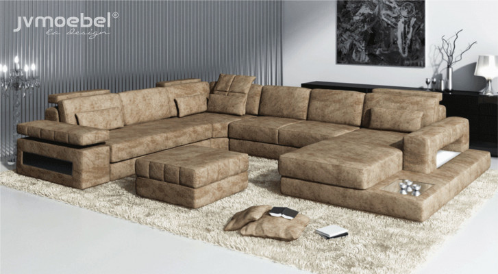 Materiał Kształt U Żywy krajobraz Podkładka narożnik kanapa Skóra sofa Narożnikowa kanapa narożnik