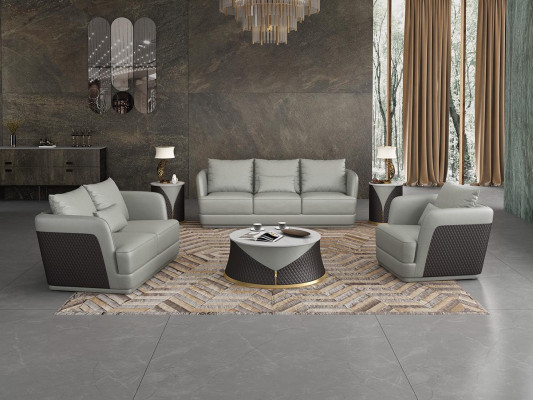 Włoski projektant Meble do salonu Skórzana sofa Zestaw kanap Zestaw sof