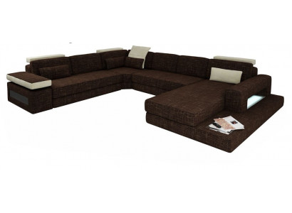 Kształt U Couch Design Podkładka Narożnik Nowoczesne sofy Włókienniczy Żywy krajobraz Narożnikowa kanapa Materiał