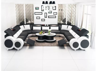 Narożnikowa kanapa Sofa Żywy krajobraz Design Couch Sofy Podkładka Zestaw narożny Kanapy Nowość
